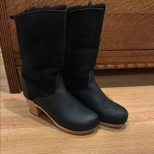 No. 6 Black Heeled Boots